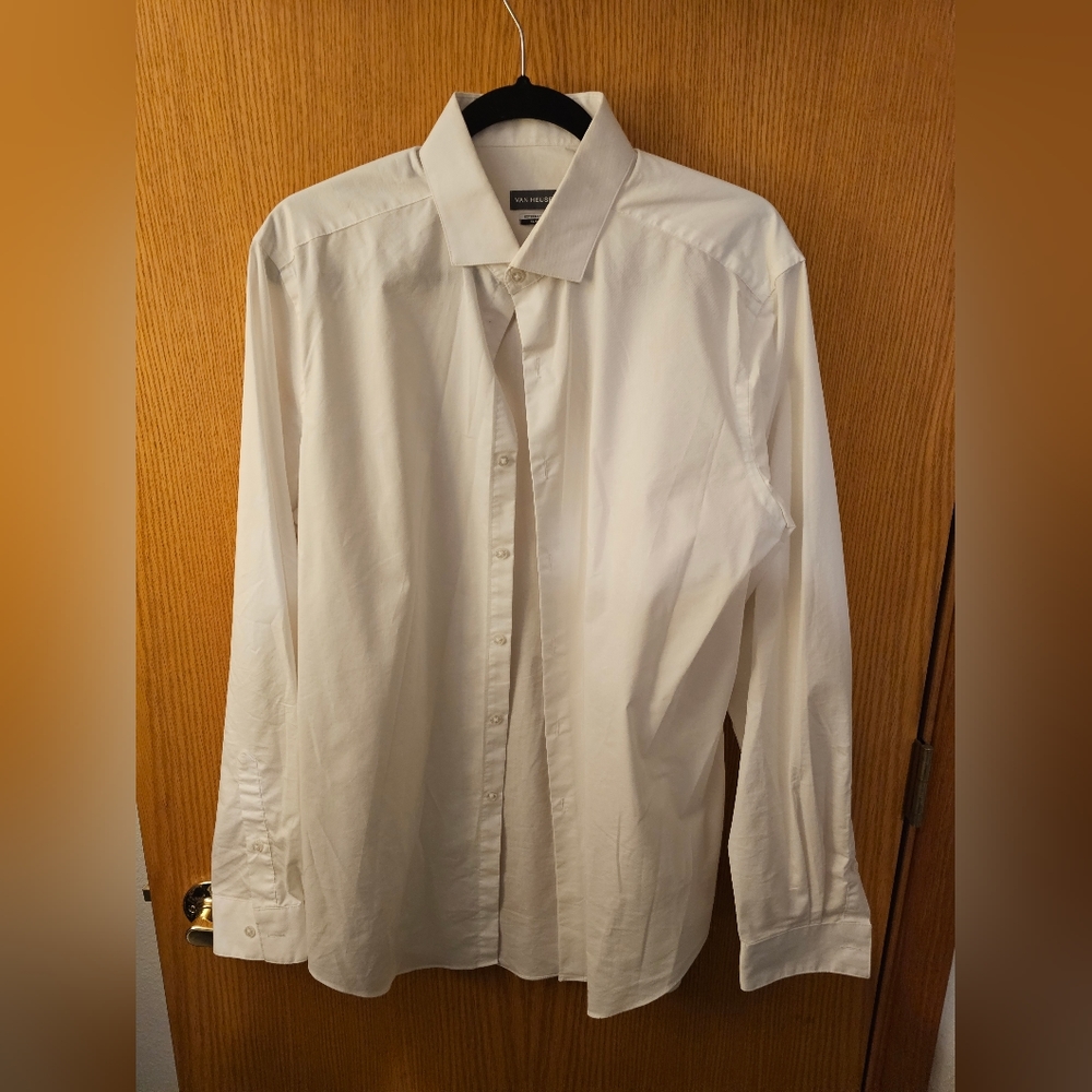 Van Heusen White Dress Shirt 16-16.5 34/35